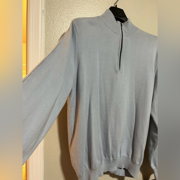 Calvin Klein half Zip Light Blue pullover sweater- size xl - Picture 4 of 8